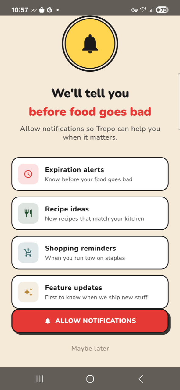 Notification priming