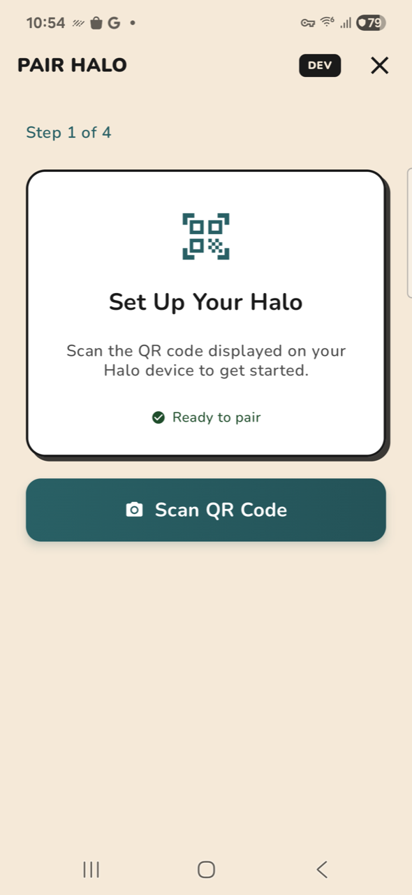 Halo pairing — step 1