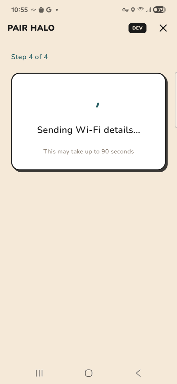 Halo — Step 4, provisioning 0/0