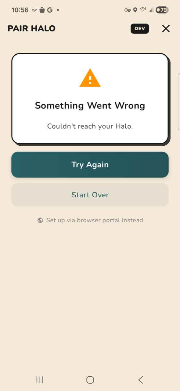 Halo — Failed — retryable