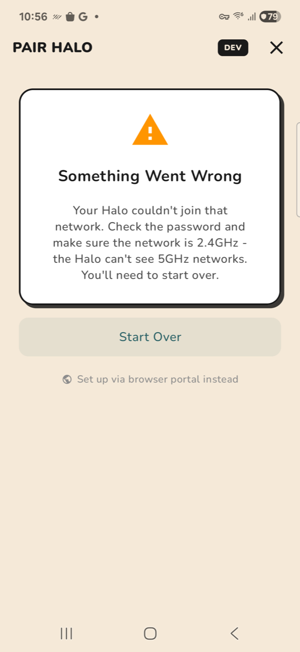 Halo — Failed — long, no retry